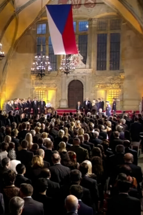 Předávání státních vyznamenání prezidentem republiky