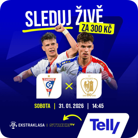 Sleduj živě za 300 Kč | Górnik Zabrze – Piast Gliwice | sobota | 31. 01. 2026 | 14:45 | Strike TV