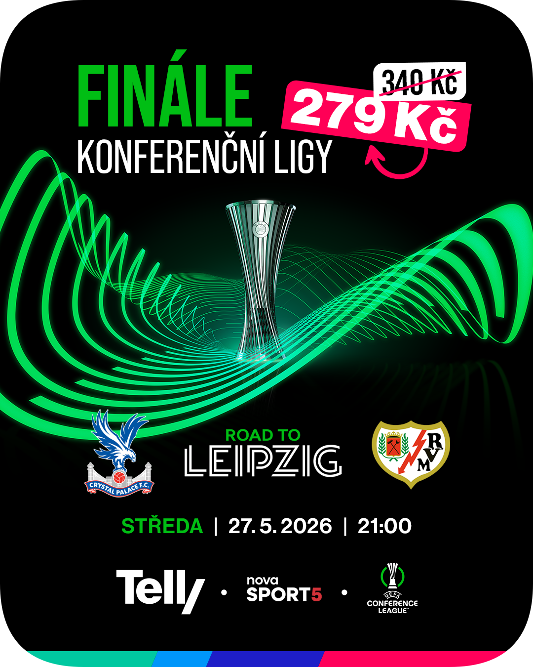 Finále Konferenční ligy: Crystal Palace vs. Vallecano na Nova Sport 5