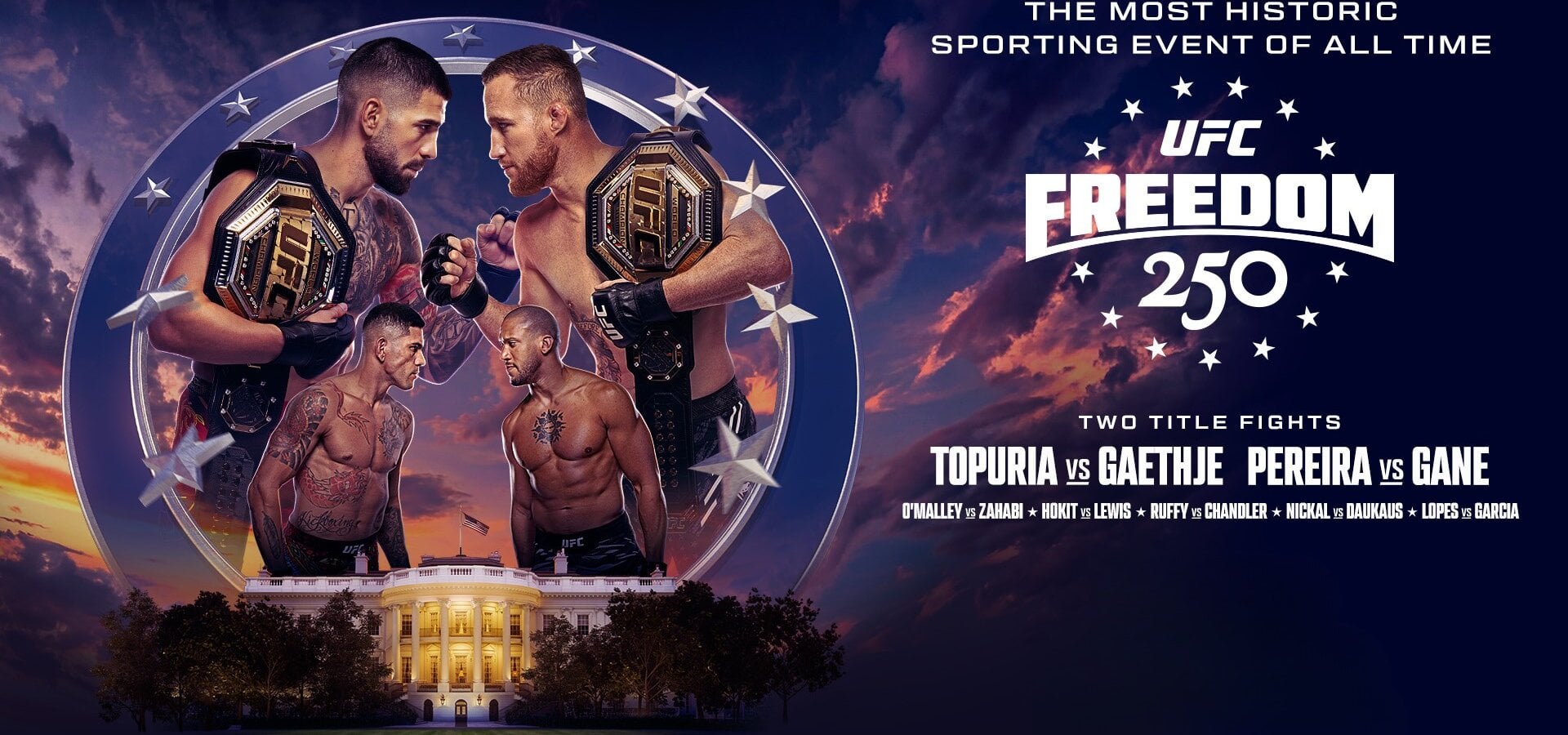 UFC Freedom 250 | Topuria vs. Gaethje | Pereira vs. Gane