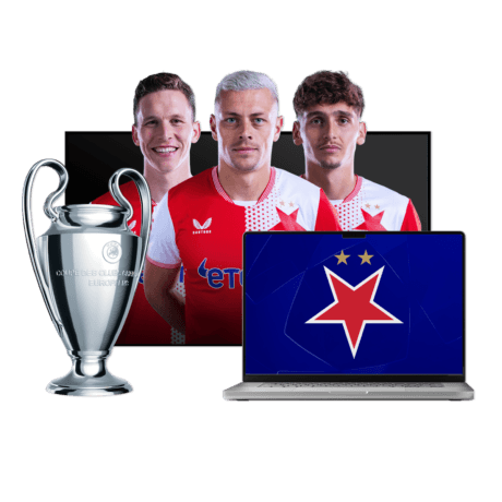 Slavia v TV a na počítači.