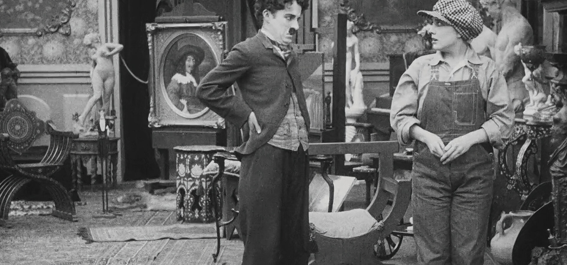 Chaplin ve filmovém ateliéru