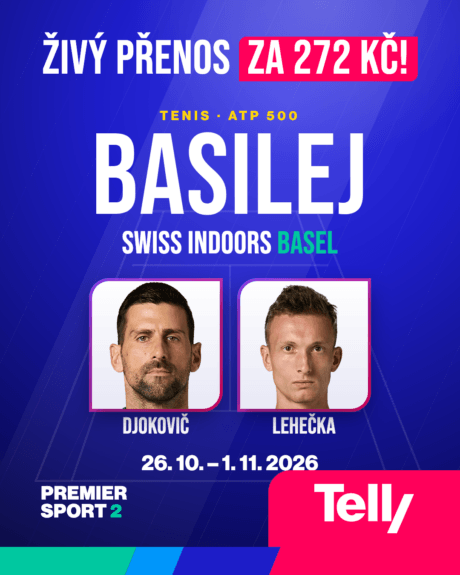 Swiss Indoors Basel živě za 272 Kč, Djokovič a Lehečka, 26. 10. – 1. 11. 2026