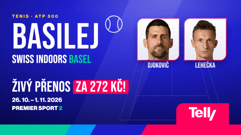 Tenis ATP Basilej živě na Telly, Swiss Indoors Basel 26. 10. – 1. 11. 2026 na Premier Sport 2