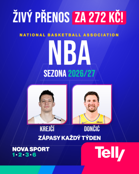 NBA živě na Telly, sezona 2026/27