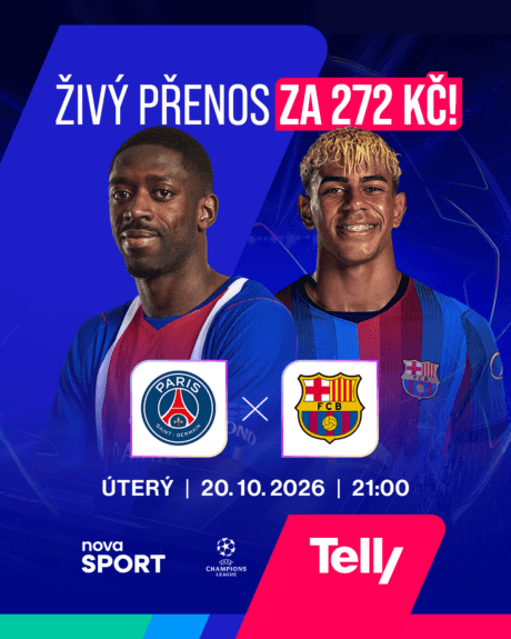 PSG vs. Barcelona živě na Telly, úterý 20. 10. 2026 od 21:00